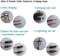 25Pairs / 50PCS Solar Connectors – Male & Female IP67 Waterproof Connector (25 P
