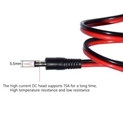 60cm Solar Panel to SAE 2Pin Power Cable with DC5.5mm Connection for Motorbikes