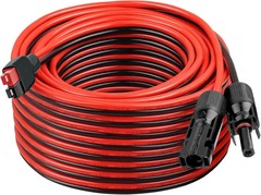 50FT 10AWG Solar Panel Anderson Connector Extension Cable, Tinned Copper