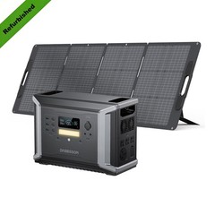 Dabbsson 2150Wh 2400W Power Station Solar Generator w/ Folding Solar Panel 120W