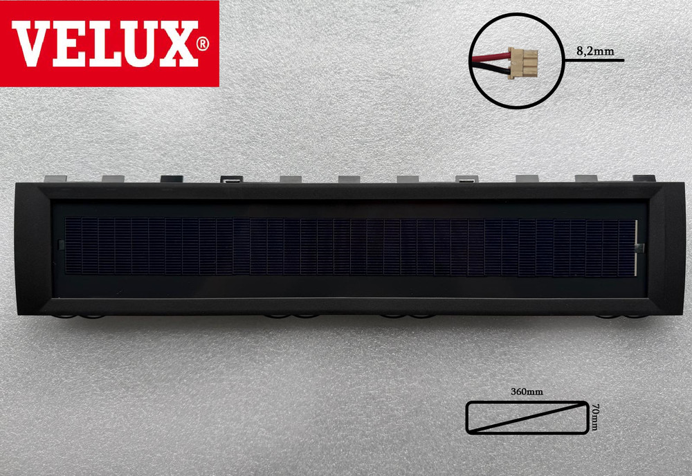 New Genuine Solar Panel Velux SSL-K (2012-2022) Conector 8.2mm