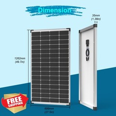 ACOPOWER Solar Panel 175W 12 Volt Monocrystalline