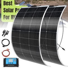 300W Flexible Solar Panel Kit with 20A Controller – PV Kit for RV Boats Camping