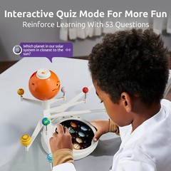 Interactive Solar System Model for Kids | HD Space Projector, 8 Planets, Bilingu
