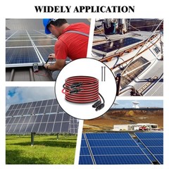 MHPOWOS 11.5ft 20ft Solar Panel Extension Cable Cord 14 AWG Flexible Solar Wire