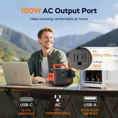 TAKKI 88Wh Portable Power Station 24000mAh Solar Generator AC DC USB Camping