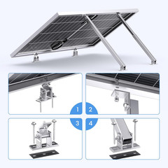 Adjustable Solar Panel Tilt Mount Brackets for 50-400W Panels (2 Sets)