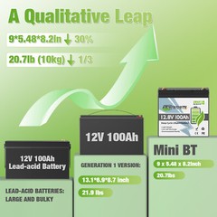 36V 100Ah Lithium Battery LiFePO4 Bluetooth BMS 3 Group 12V 100Ah for RV Marine