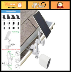Weatherproof Gutter Mount for Arlo Solar Panel & Security Cameras – Adjustable A
