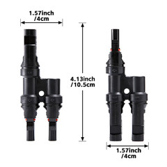 Solar Y Branch 2 to 1 DC Connectors PV IP67 Connector in Pair for Parallel Conne