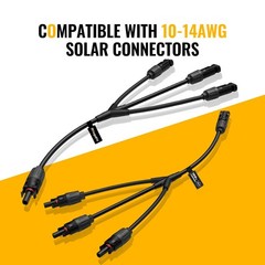 Conectores de derivación solar en Y Conectores paralelos para paneles solares.