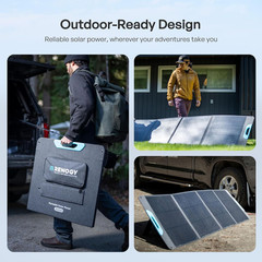 200W Portable Solar Panel, IP65 Waterproof Foldable Solar Panel Power Backup, So