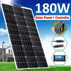 180W Solar Panel Trickle Charge Battery Charger 18V Maintainer Marine RV Car