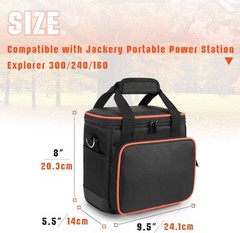 Multi-Pocket Black Carry Bag for Jackery Explorer – Ideal for Camping & Travel