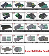 Solar Cell Solar Panel Many Type 0.5V 1V 1.5V 2V 3V 4V 5V 6V Battery Charger DIY