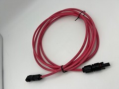 Pair Black+Red 10AWG or 12 AWG solar wires 1000V 15A fuse and 4 PV Connectors