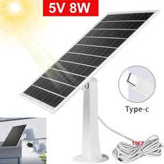 Solar Panel for Ring Spotlight Camera/Stick Up Cam Battery Charger 8W 5V Output