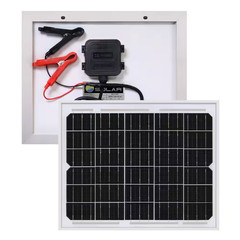 10-Watt 12-Volt, High Efficiency Monocrystalline Solar Panel with Solar Connecto