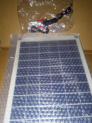 Portable Rigid Solar Panel Kit Outdoor Camping Hiking Black Silver
