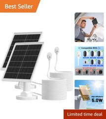 High Efficiency 5W Solar Panel for Arlo Cameras Includes 360 Degree Mount
