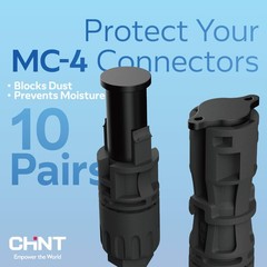 Solar Connector Caps 10 Pairs Waterproof Dust Covers for MC-4 Male Female Panel