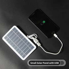 2W 5V Small Solar Panel with USB DIY Monocrystalline Silicon Solar Cell K8V2