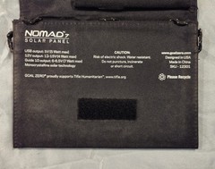 Portable Solar Panel GoalZero Nomad 7 Charge AA, AAA, 9v Rechargeable batteries