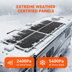 RICH SOLAR 200 Watt 12 Volt 18BB Cell Monocrystalline Solar Panel N-Type Cells H