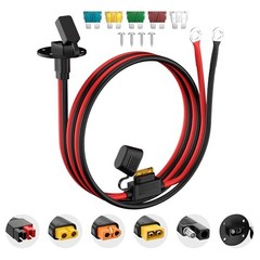 10AWG SAE Power Socket Length:2FT; 1Piece SAE Socket to O Ring 10AWG Cable