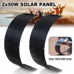 WUZECK 100W Flexible Home Solar Panel Kit Monocrystalline Off-grid for RV Marine