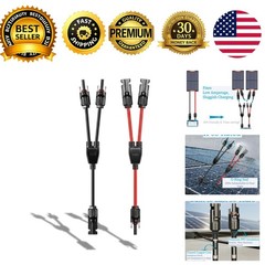 Solar Connectors Y Branch Parallel Panel Adapter Cable Wire Plug Tool Kit PV