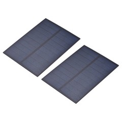 2Pcs 5V 1W 200mA Mini Polycrystalline Solar Panel 4.3×3.3″/109x83mm
