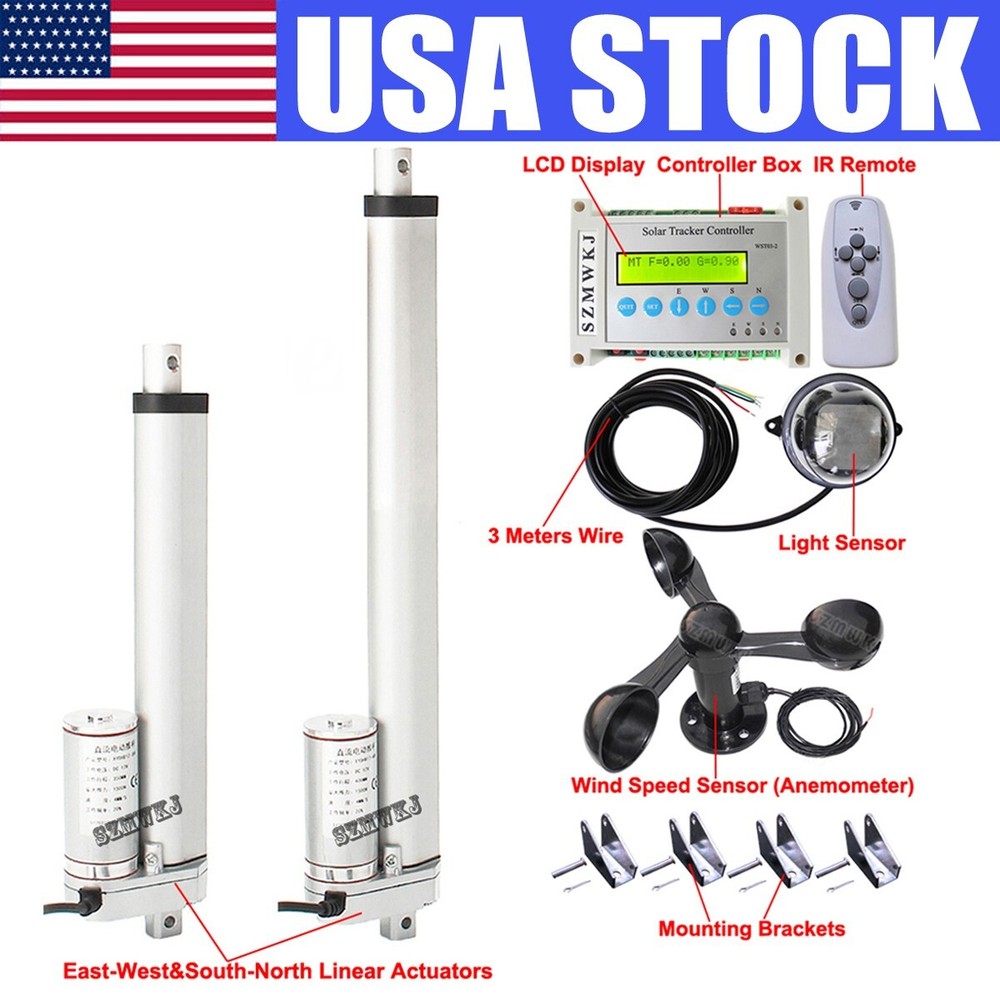 Electric Solar Tracking Tracker +Linear Actuators +Controller +Wind Speed Sensor