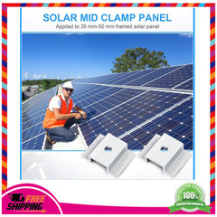 100x Solar Panel Mid Clamps 27mm Aluminum Brackets for Solar Mounting System