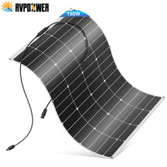 150W 300W 450W 600W Flexible Portable Solar Panel PV RV Rooftop Cabin Boat Home