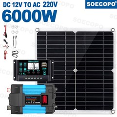 6000W Solar Power System 100A MPPT Controller 300W Panel 12V to 110V/220VcAiyaQ