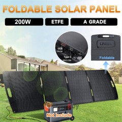 Foldable 22V 200W Solar Panel Mono 25% Conversion Camping Battery Charging USB