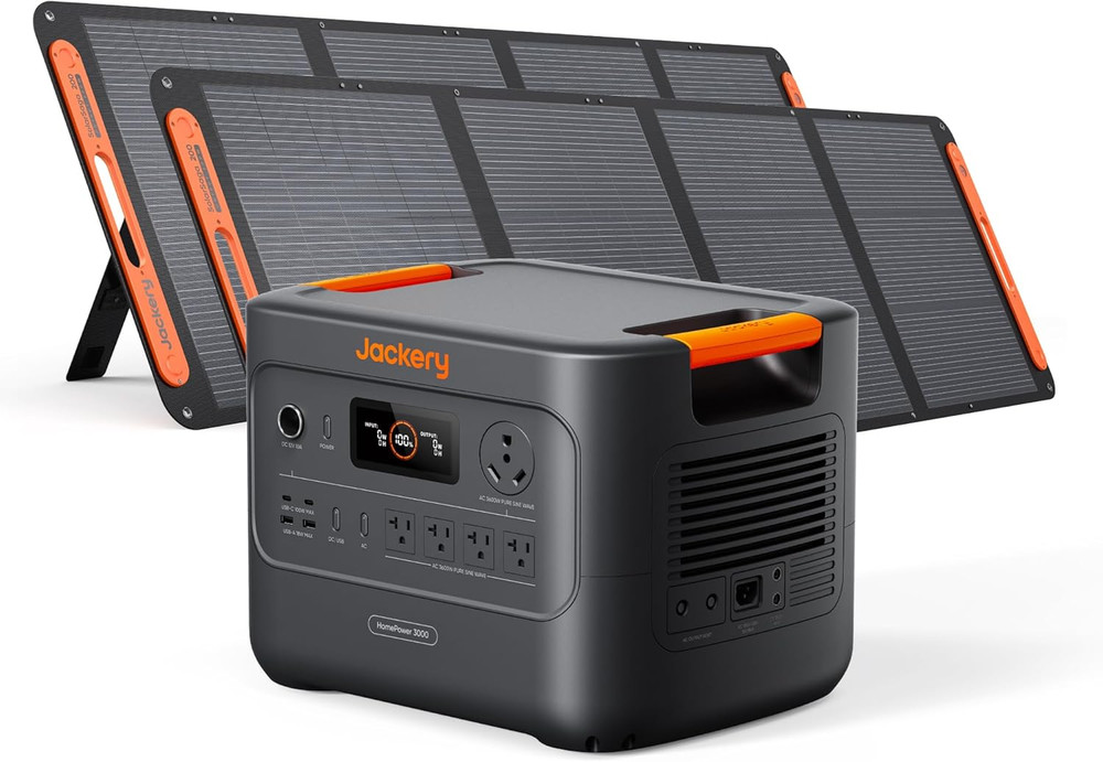 Homepower 3000 Portable Power Station with 2X 200W Solar Panels, 3600W (Surge 72