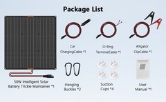 50 watt Solar Panel Kit 12V Battery Solar Trickle Charger for Car Boat RV