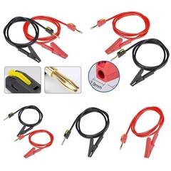 Banana to Crocodile Clip Testing Cable for Multimeter and Power Supply