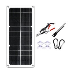 SOECOPO 150W Monocrystalline Solar Panel with USB/Type-C/DC Triple Output for Ca