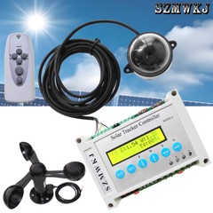 Complete LCD Solar Tracking Dual Axis Solar Panel Tracker Controller +Anemometer