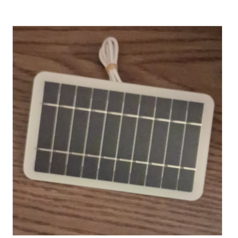 Portable 5V USB Solar Panel Charger, Outdoor Backup Power, Camping, White