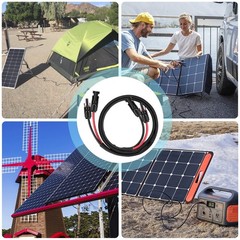 3FT 10AWG Solar Panel Extension Cable with Male & Female Connectors, Solar Wirin