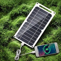 15W 5V Solar Panel USB Waterproof Outdoor Camping Charger Phone Power Bank
