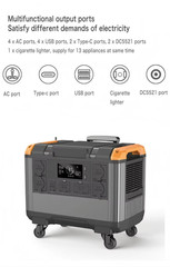 Portable Power Station 3000W 2400W 1200W Lifepo4 Battery Solar Generator UPS Bat