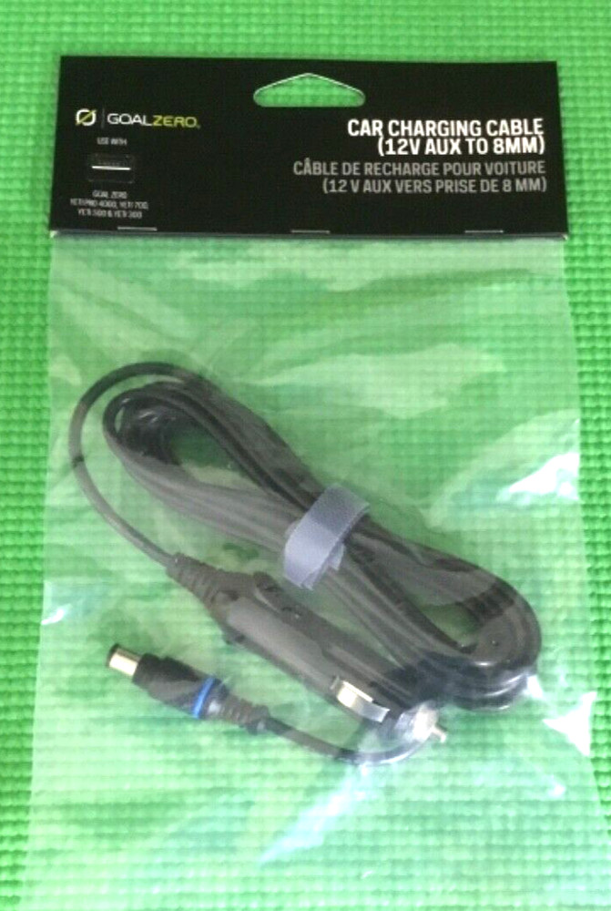 GOAL ZERO 12v Car Charging Cable 8mm for Yeti Pro – 300, 500, 700, 4000