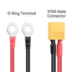 XT60 to O Ring Terminal Cable XT60 Male to O Ring Connector Cable with 1M 12AWG