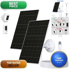 VUEBEE 7W Solar Panel For Ring Camera, Stick Up And Spotlight Cam, 2 Pack 7W-RSP