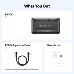 BLUETTI B500K 5120Wh Expansion Battery for AC200L/AC300 Power Station Off-Grid